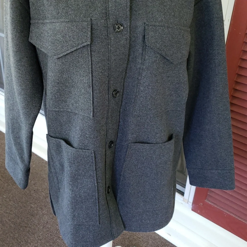 Banana Republic Solid 4 PKT Gray Women's M Shacket Jacket‎